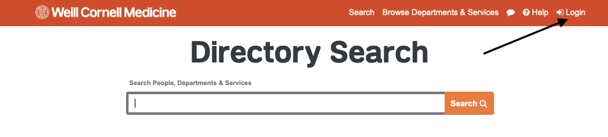 Log into WCM Directory